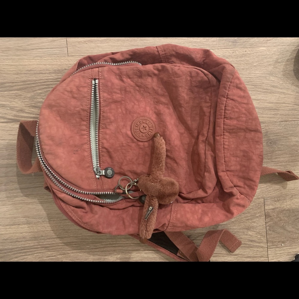 Maroon Mini Kipling Backpack